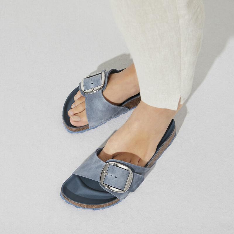 Madrid Birkenstock Big Prackou Oiled Kozene Damske Modre | SK 133PJJ